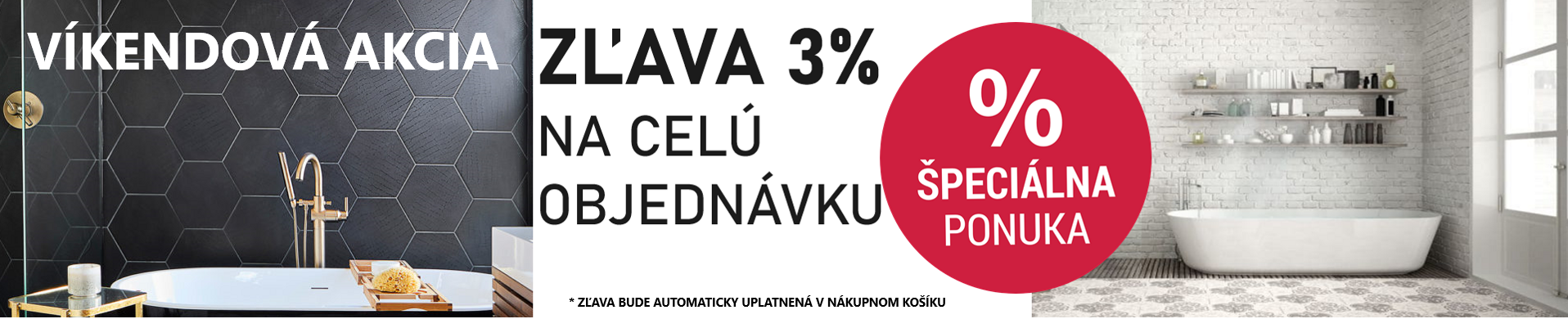 víkendová akcia 3 %