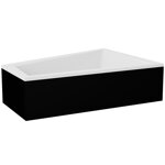 Besco INTIMA DUO BLACK 170 P/L VAŇOVÝ PANEL, čierny matný sanitárny akrylát OAID-170-NSC