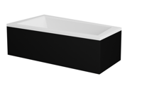 Besco INTIMA BLACK 160 P/L VAŇOVÝ PANEL, čierny matný sanitárny akrylát OAIT-160-NSC