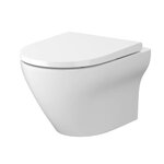 Cersanit LARGA SET B331 OVAL WC MISA ZÁVESNÁ, CLEAN ON + SEDÁTKO SLIM, DUROPLAST, Soft Close, Easy Off, biele keramické S701-472