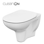 Cersanit ARTECO WC MISA ZÁVESNÁ Clean On + SEDÁTKO SLIM TERMOPLAST, biele S701-180