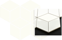 Paradyz Univerzálna MOZAIKA BIANCO ROMB HEXAGON 20,4X23,8 mozaika