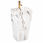 Rea ARIS MARBLE UMÝVADLO VOĽNE STOJACE 37,5cm, imitácia mramoru keramické REA-U6906