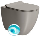 PURA WC misa stojaca, Swirlflush, 36x55cm, spodný/zadný odpad,tortora dual-mat