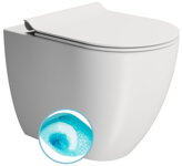 PURA WC misa stojaca, Swirlflush, 36x55cm, spodný/zadný odpad, biela dual-mat