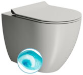 PURA WC misa stojaca, Swirlflush, 36x55cm, spodný/zadný odpad, cenere dual-mat