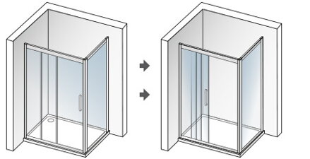 Aquatek DYNAMIC R34 OBDĹŽNIKOVÝ SPRCHOVÝ KÚT 120x90, pravý, sklo číre