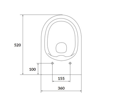 Cersanit LARGA OVAL WC MISA ZÁVESNÁ BEZ SEDÁTKA, biela K120-003