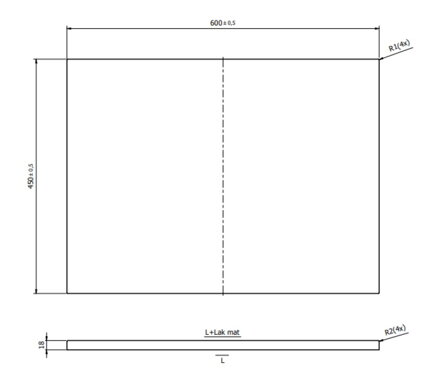 Cersanit TIRSO DOSKA NA SKRINKU 60 cm, biela matná S1015-011