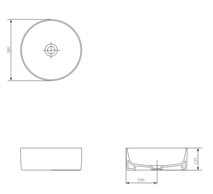 Cersanit CREA UMÝVADLO NÁBYTKOVÉ 38 cm, keramické K114-020