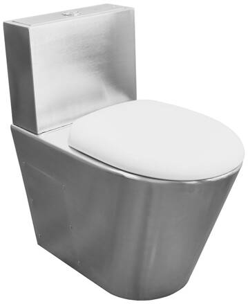 WC kombi misa s nádržkou vrátane spalchovacieho mechanizmu a WC sedátka 370x680x620 mm, nerez mat